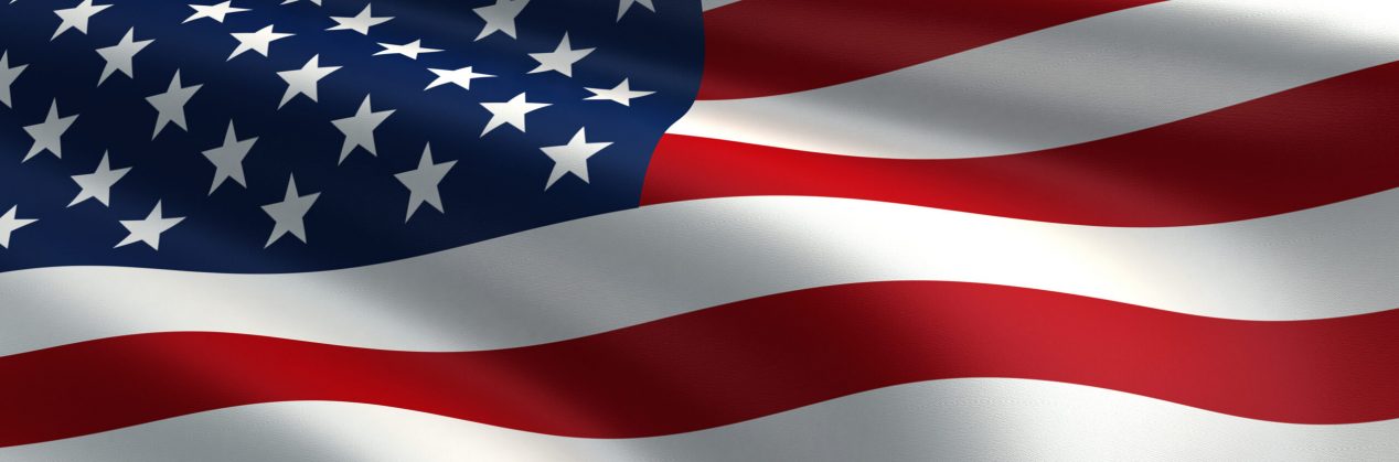 3d render Flag of the United States (close-up)